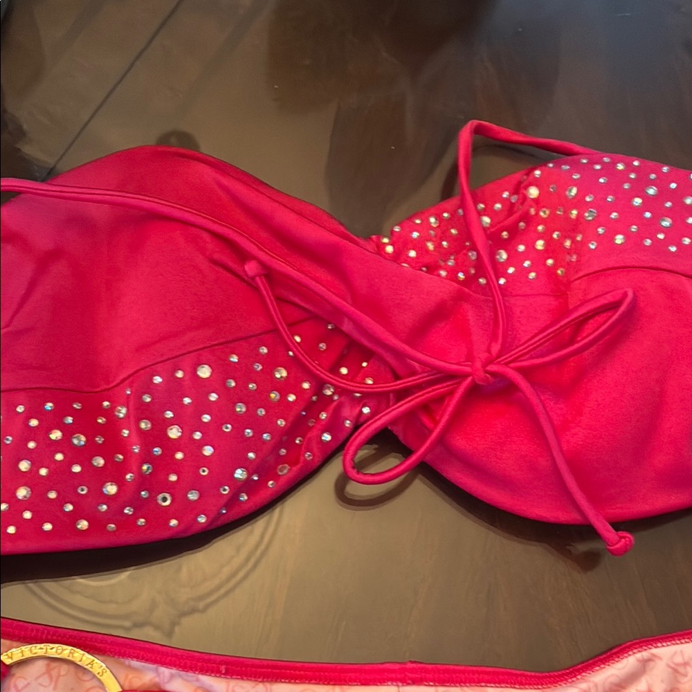 Victoria's Secret Pink and Gold Bikini with Sparkling Details - Picture 9 of 9